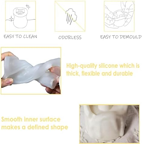 Vintage Stil Gözyaşı Şekilli Mum Kalıpları DIY Mum Yapımı için, 3D Silikon Kalıp Yapma Kiti, DIY Balmumu Reçine Alçı Sabun